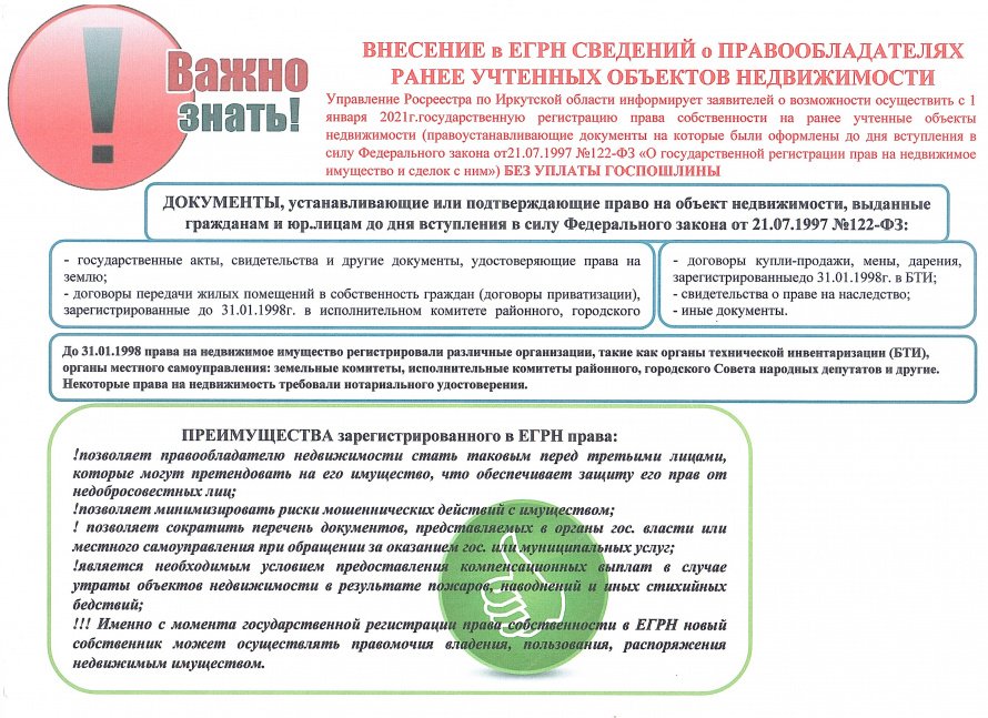 Регистрация ранее учтенных объектов недвижимости